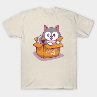 Cute Dog In Box T-Shirt